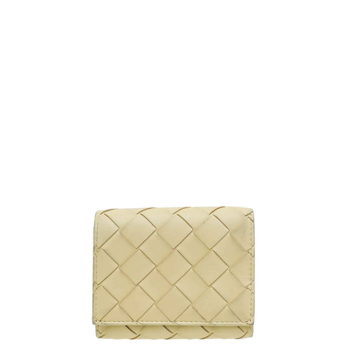 Bottega Veneta Porridge Small Intrecciato Tri-Fold Zip Wallet