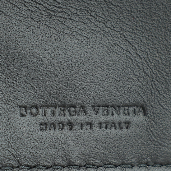 Bottega Veneta Black Intrecciato Medium French Wallet-Bottega Veneta-THE CLOSET