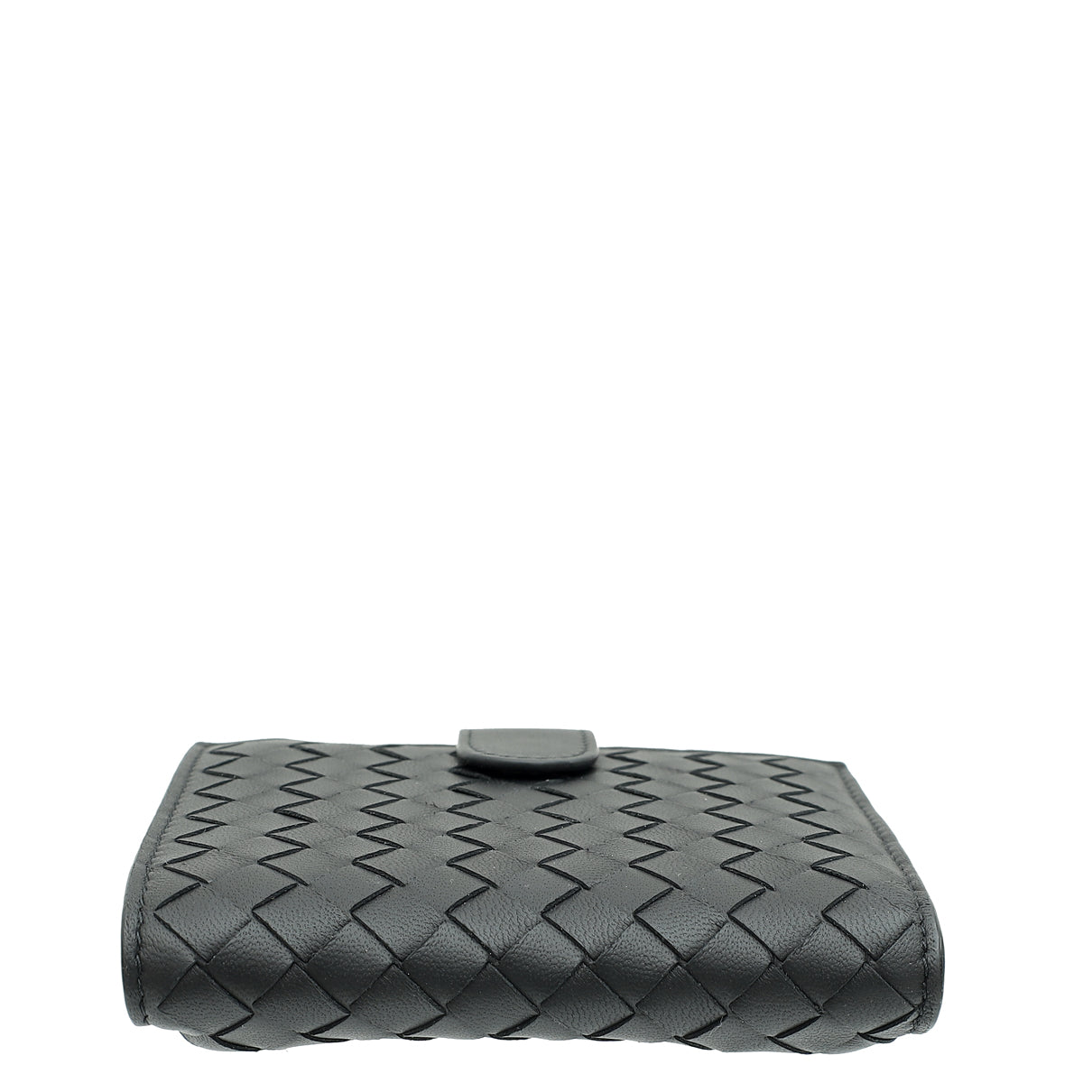 Bottega Veneta Black Intrecciato Medium French Wallet-Bottega Veneta-THE CLOSET