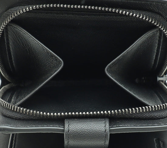 Bottega Veneta Black Intrecciato Medium French Wallet-Bottega Veneta-THE CLOSET