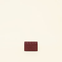 Bottega Veneta Burgundy Intrecciato Business Card Case