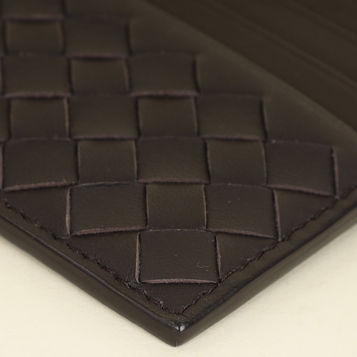 Bottega Veneta Chocolate Intrecciato Card Case With Coin Purse-Bottega Veneta-THE CLOSET