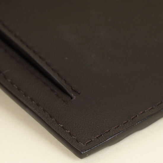 Bottega Veneta Chocolate Intrecciato Card Case With Coin Purse-Bottega Veneta-THE CLOSET