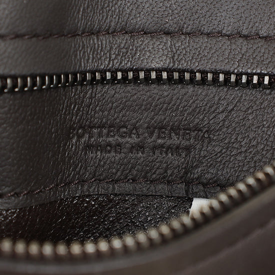 Bottega Veneta Chocolate Intrecciato Card Case With Coin Purse-Bottega Veneta-THE CLOSET