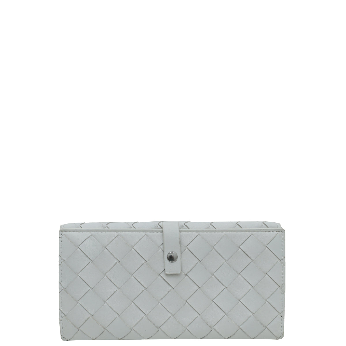 Bottega Veneta White Intrecciato French Long Wallet-Bottega Veneta-THE CLOSET