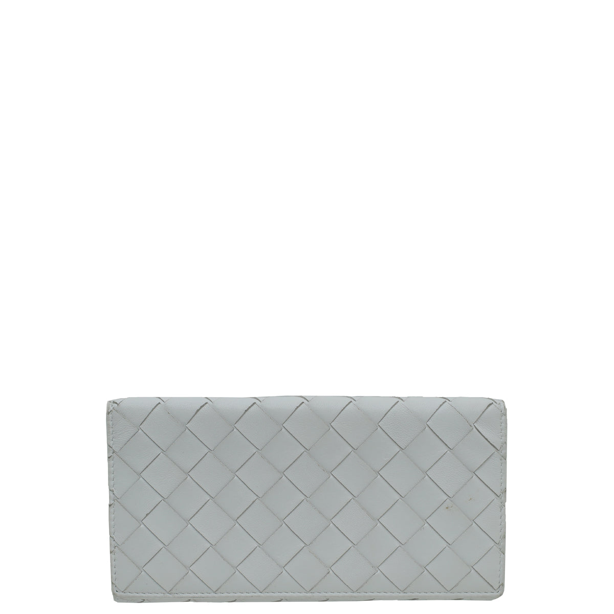 Bottega Veneta White Intrecciato French Long Wallet-Bottega Veneta-THE CLOSET