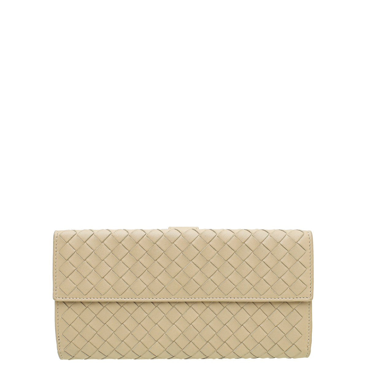 Bottega Veneta Sand Intrecciato Long Wallet-Bottega Veneta-THE CLOSET