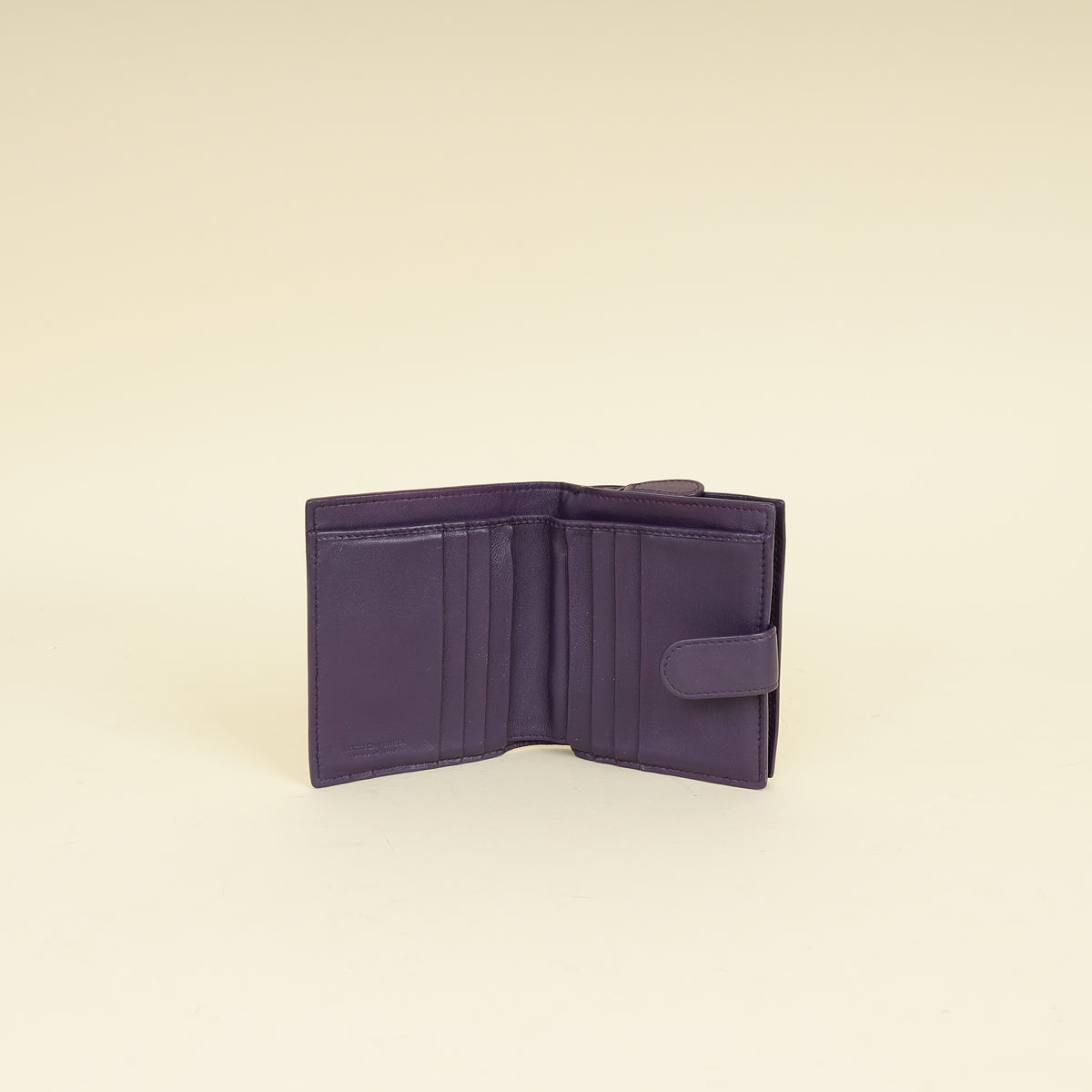 Bottega Veneta Violet Intrecciato Medium French Wallet