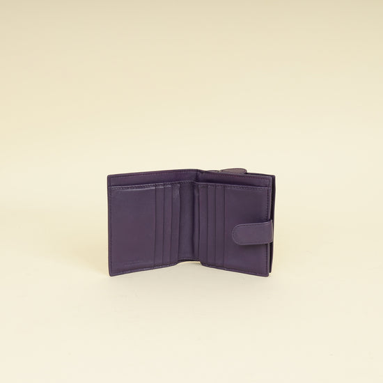 Bottega Veneta Violet Intrecciato Medium French Wallet