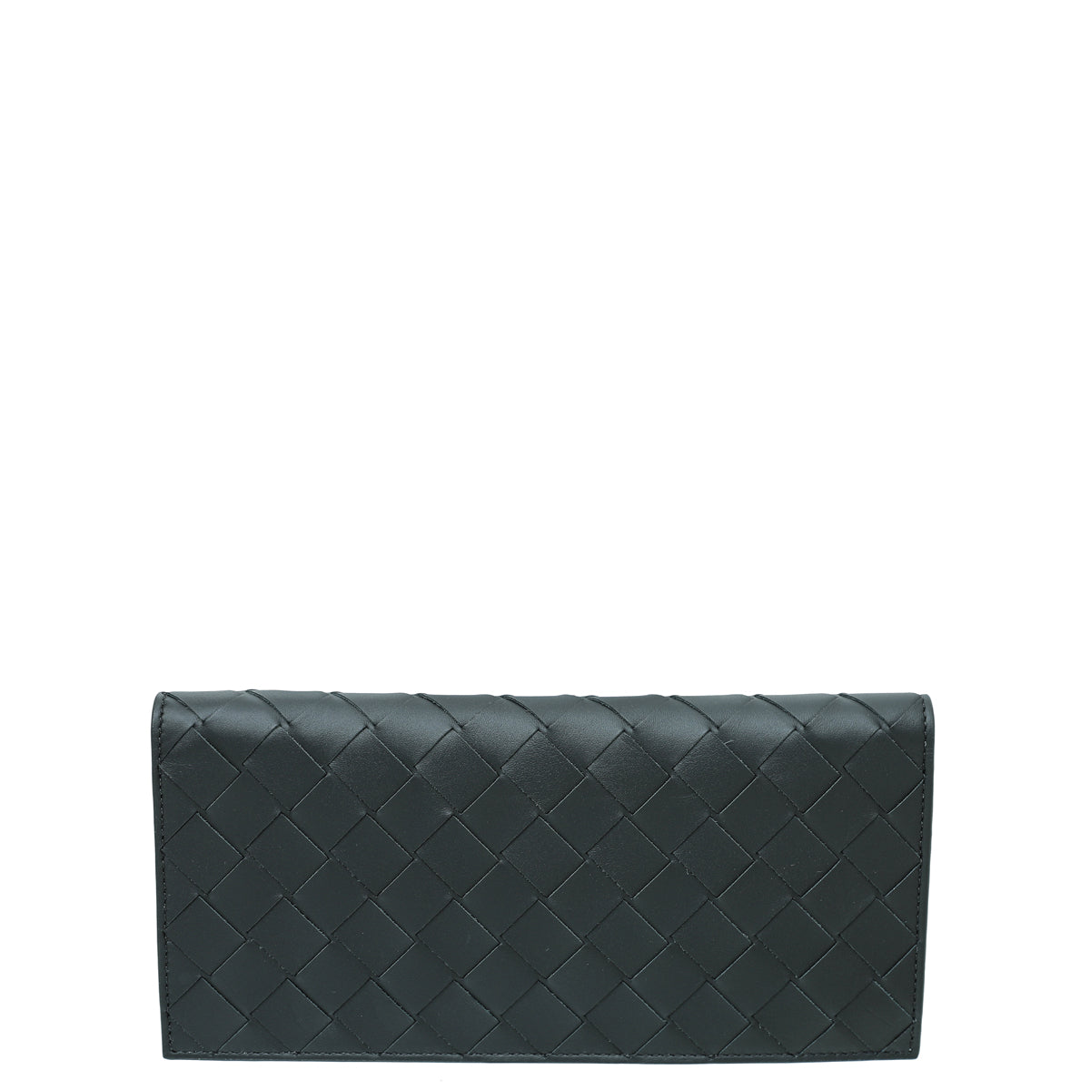Bottega Veneta Black Intrecciato Zip Around Slim Wallet-Bottega Veneta-THE CLOSET