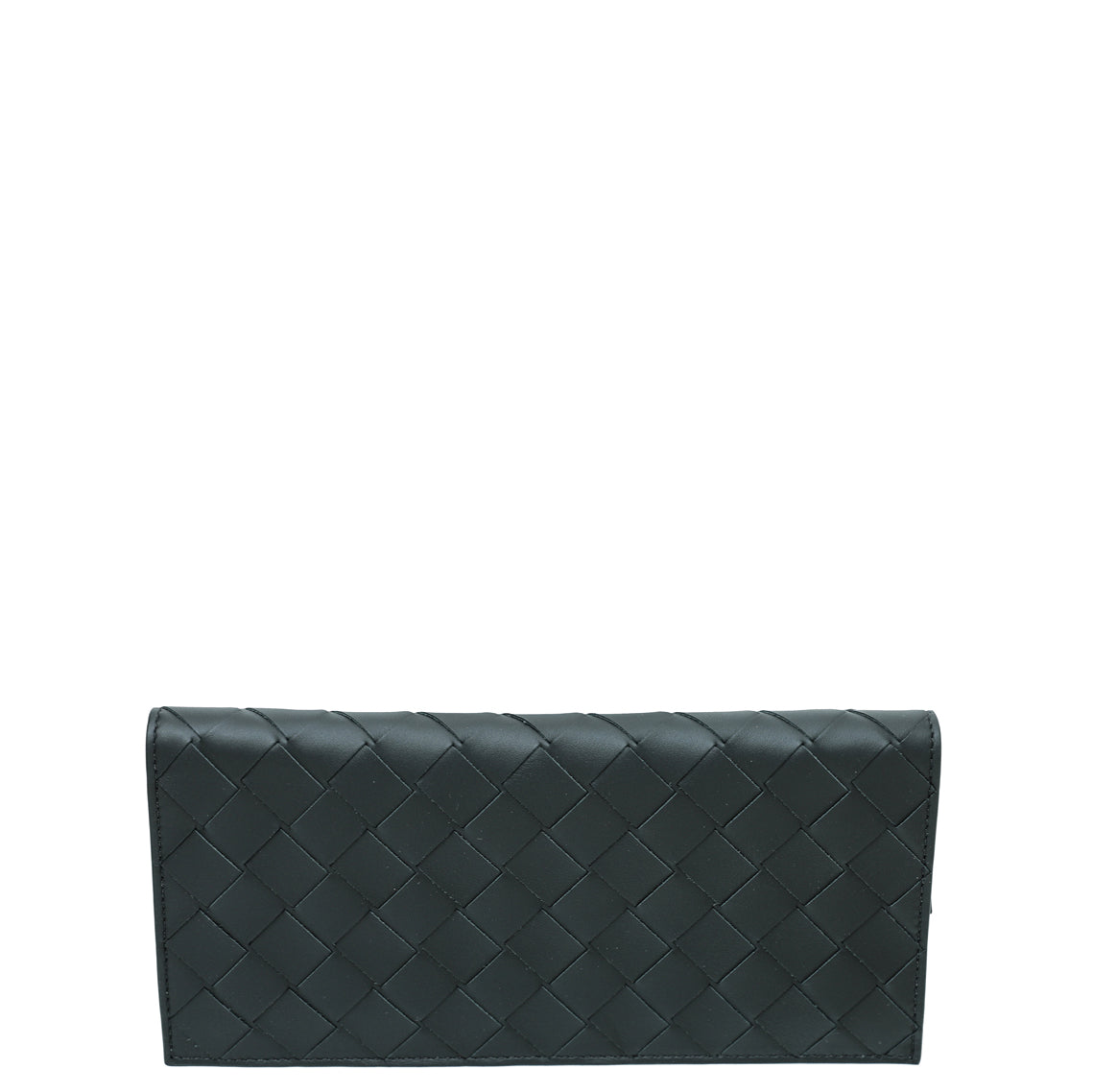 Bottega Veneta Black Intrecciato Zip Around Slim Wallet-Bottega Veneta-THE CLOSET