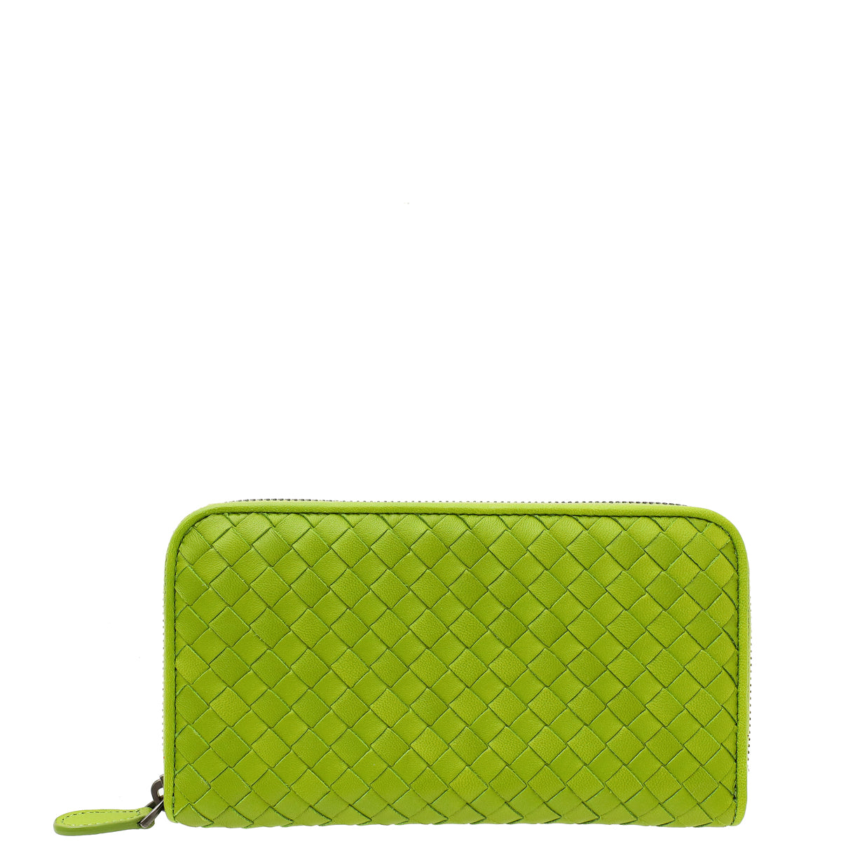 Bottega Veneta Green Intrecciato Zip Around Wallet-Bottega Veneta-THE CLOSET