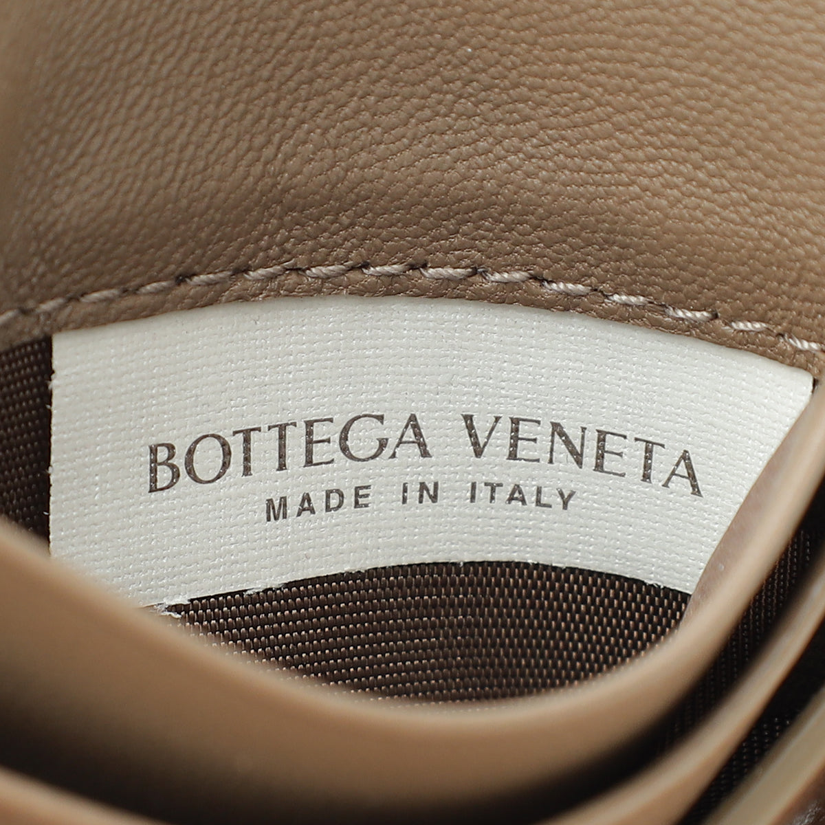 Bottega Veneta Light Brown Intrecciato Credit Card Case