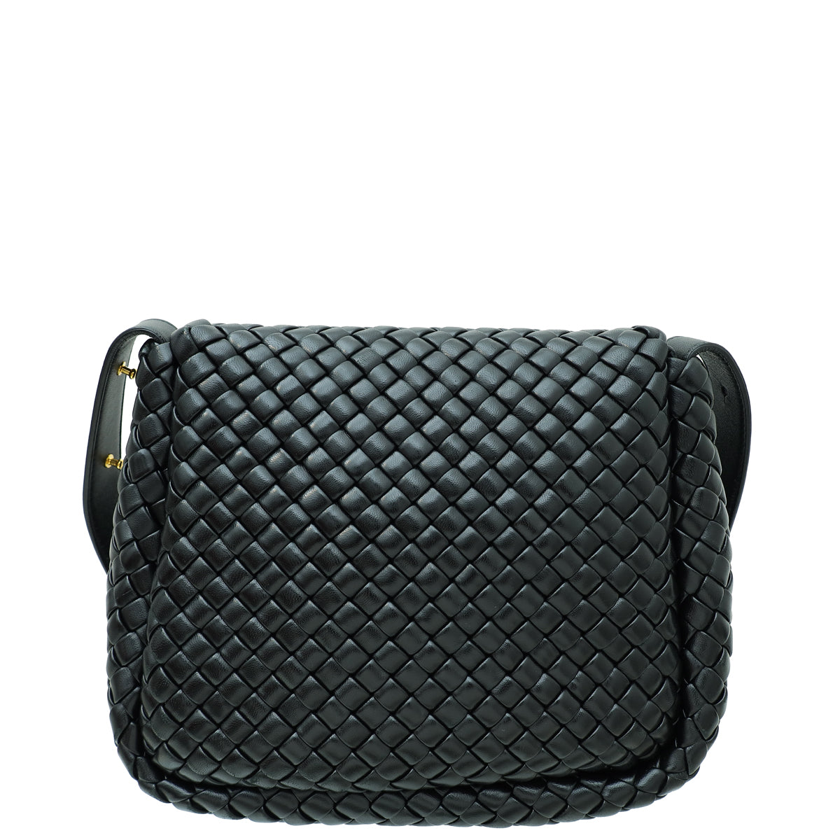 Bottega Veneta Black Intrecciato Cobble Padded Small Bag-Bottega Veneta-THE CLOSET
