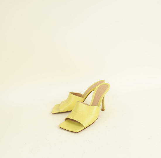 Bottega Veneta Yellow Stretch Mules 38