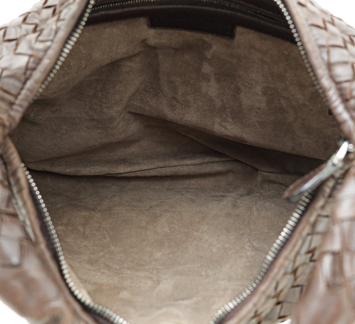 Bottega Veneta Chocolate Brown Medium Intrecciato Bag W/ Embossed