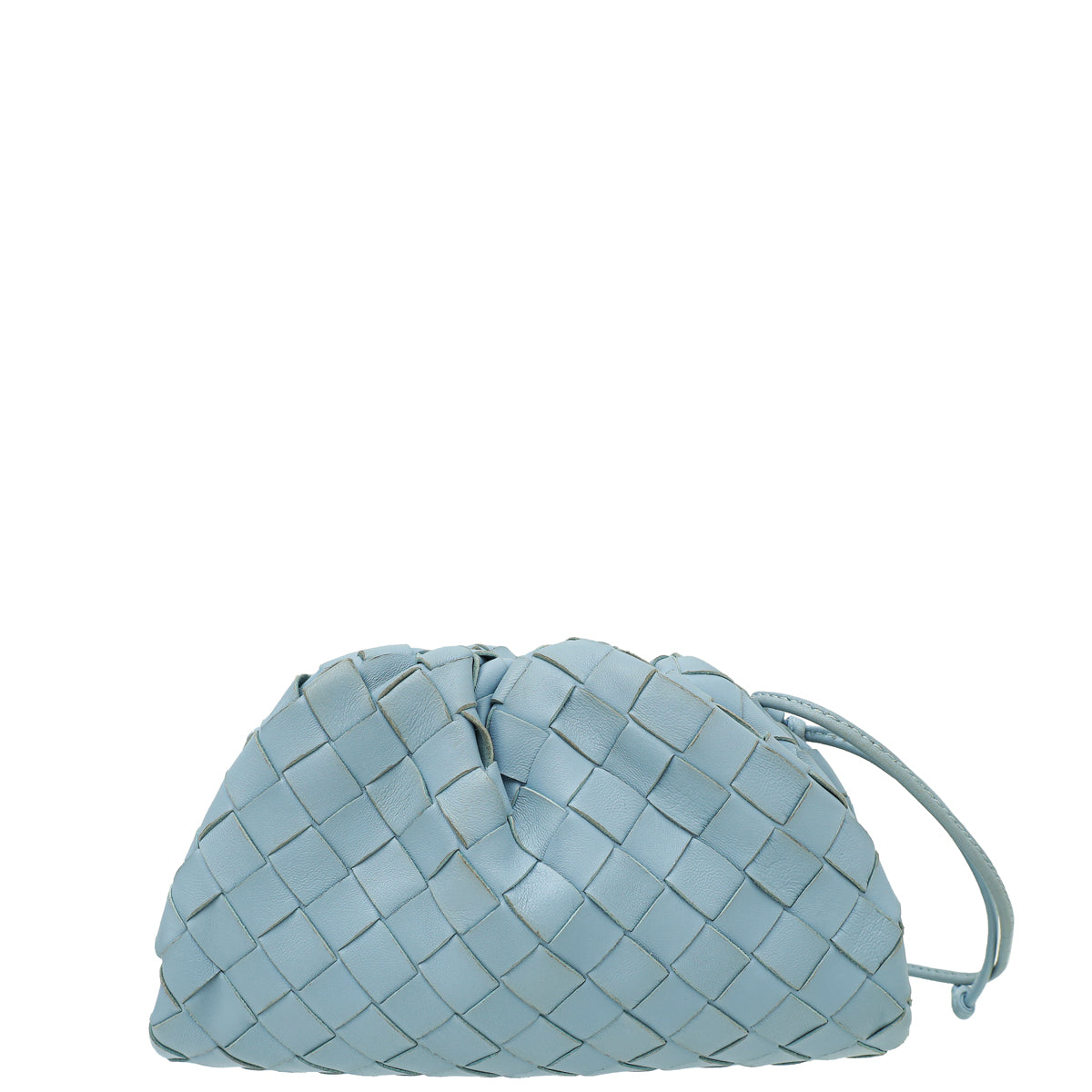Bottega Veneta Light Blue Intrecciato Mini Pouch-Bottega Veneta-THE CLOSET