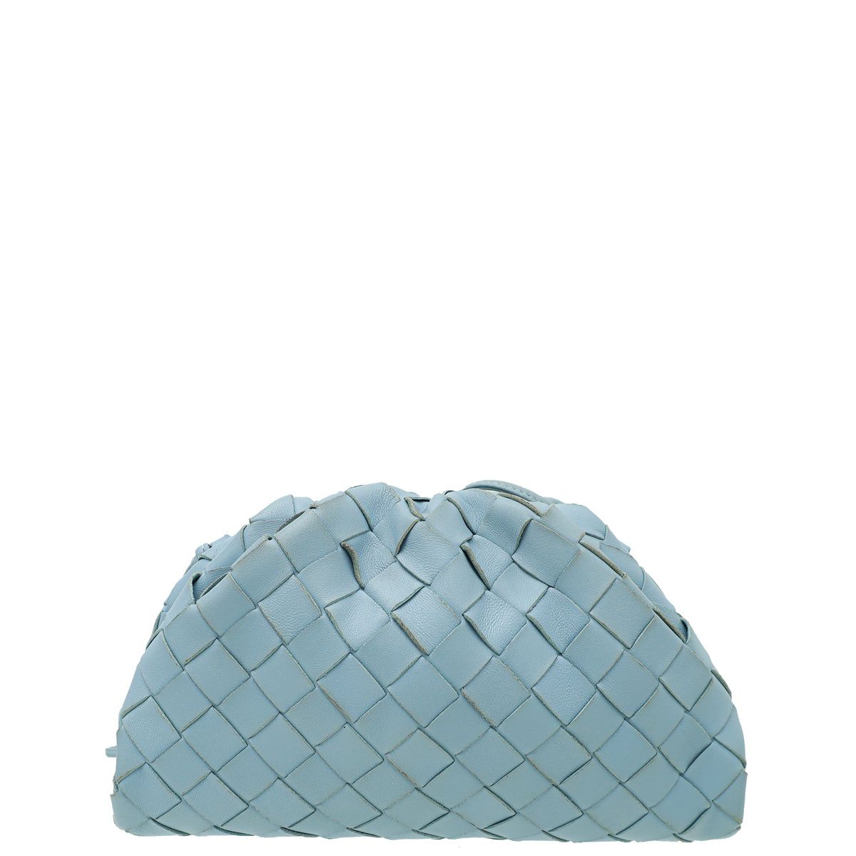 Bottega Veneta Light Blue Intrecciato Mini Pouch-Bottega Veneta-THE CLOSET