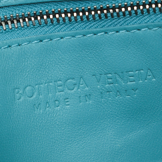 Bottega Veneta Linoleum Blue Maxi Intrecciato Padded Cassette Classic Bag