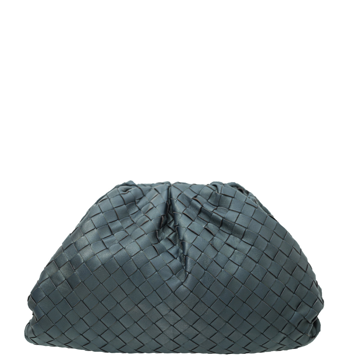 Bottega Veneta Dark Petrol Blue Intrecciato Nappa Large Pouch-Bottega Veneta-THE CLOSET