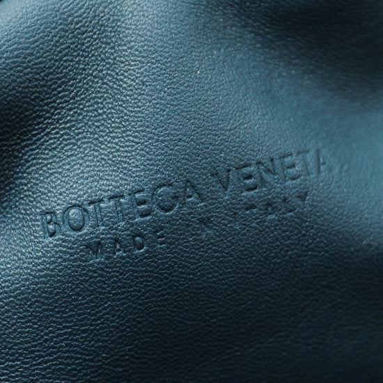 Bottega Veneta Dark Petrol Blue Intrecciato Nappa Large Pouch