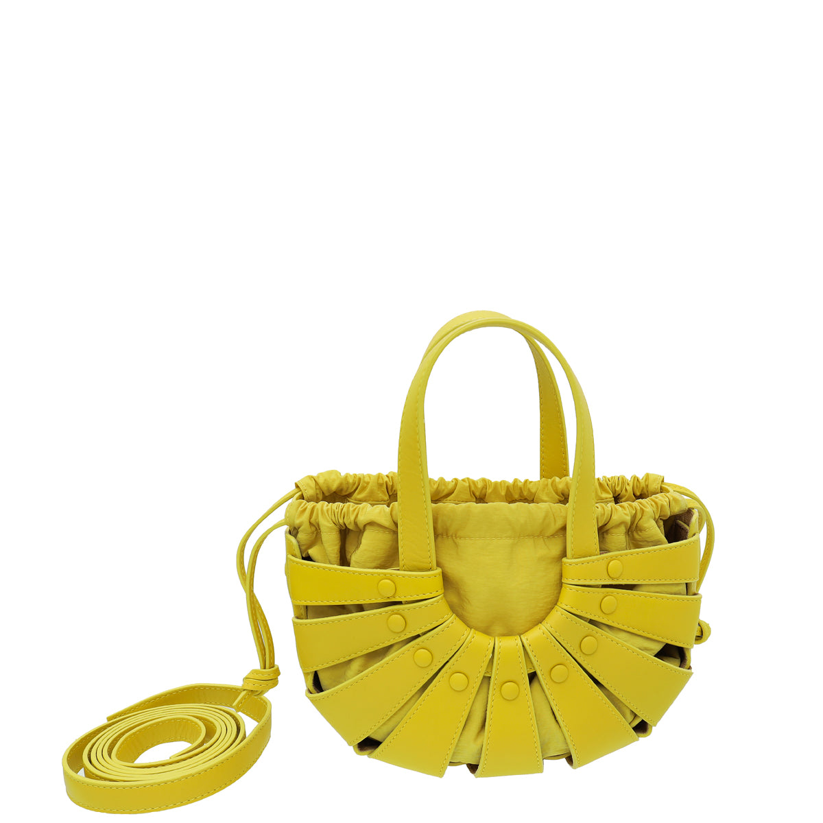 Bottega Veneta Yellow The Shell Small Shoulder Bag-Bottega Veneta-THE CLOSET