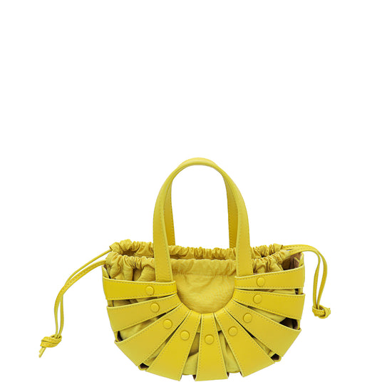 Bottega Veneta Yellow The Shell Small Shoulder Bag