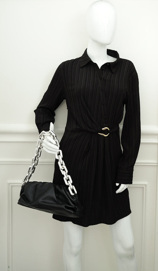 Bottega Veneta Black The Pouch Chain Bag-Bottega Veneta-THE CLOSET