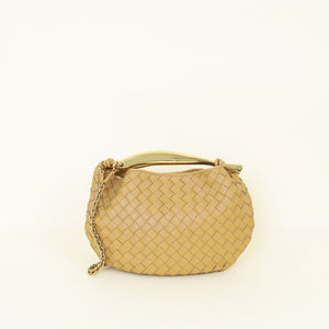 Bottega Veneta Almond Supple Classic Intrecciato Sardine Chain Bag
