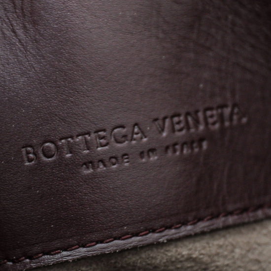 Bottega Veneta Burgundy Intrecciato Nappa Roma Bag