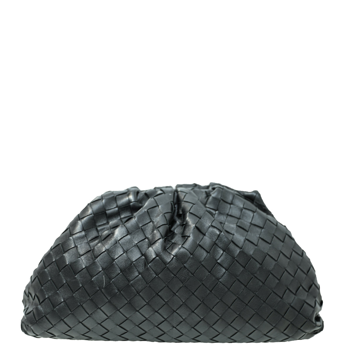 Bottega Veneta Black Intrecciato Nappa Large Pouch-Bottega Veneta-THE CLOSET
