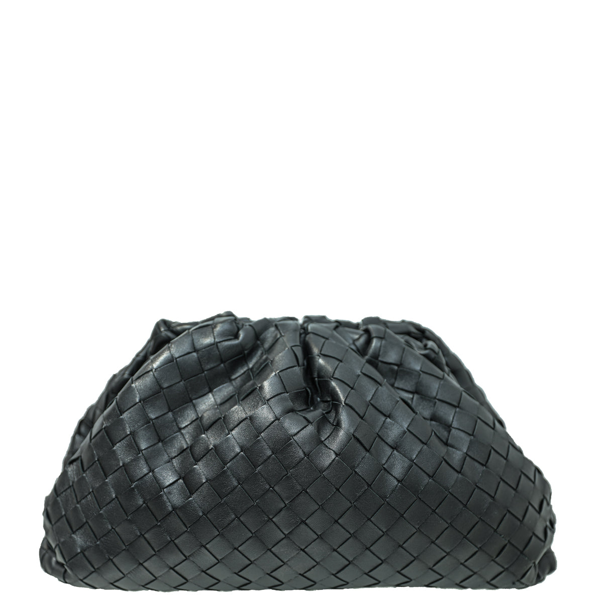Bottega Veneta Black Intrecciato Nappa Large Pouch-Bottega Veneta-THE CLOSET