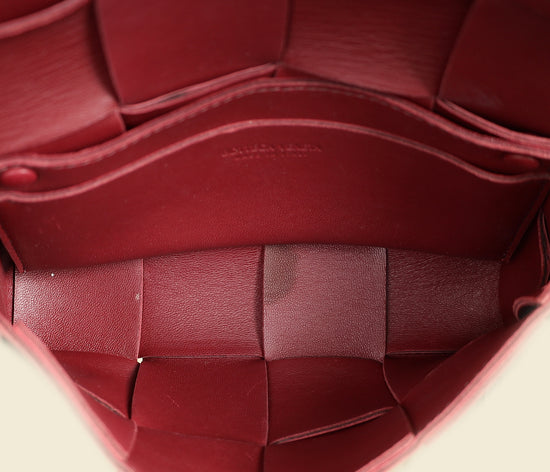 Bottega Veneta Burgundy Cassette Convertible Belt Bag