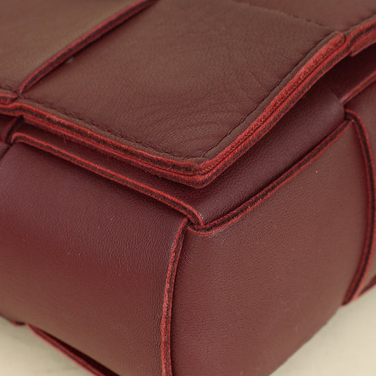 Bottega Veneta Burgundy Cassette Convertible Belt Bag
