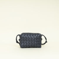 Bottega Veneta Dark Navy Blue Mini Loop Camera Bag