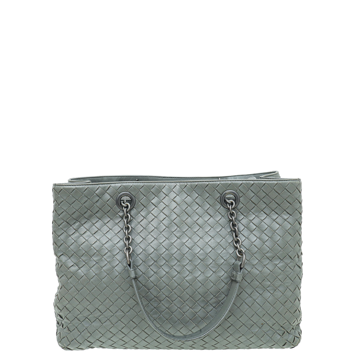 Bottega Veneta Grey Intrecciato Classic Tote Medium Bag-Bottega Veneta-THE CLOSET
