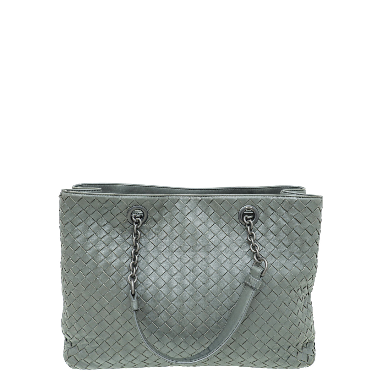 Bottega Veneta Grey Intrecciato Classic Tote Medium Bag-Bottega Veneta-THE CLOSET