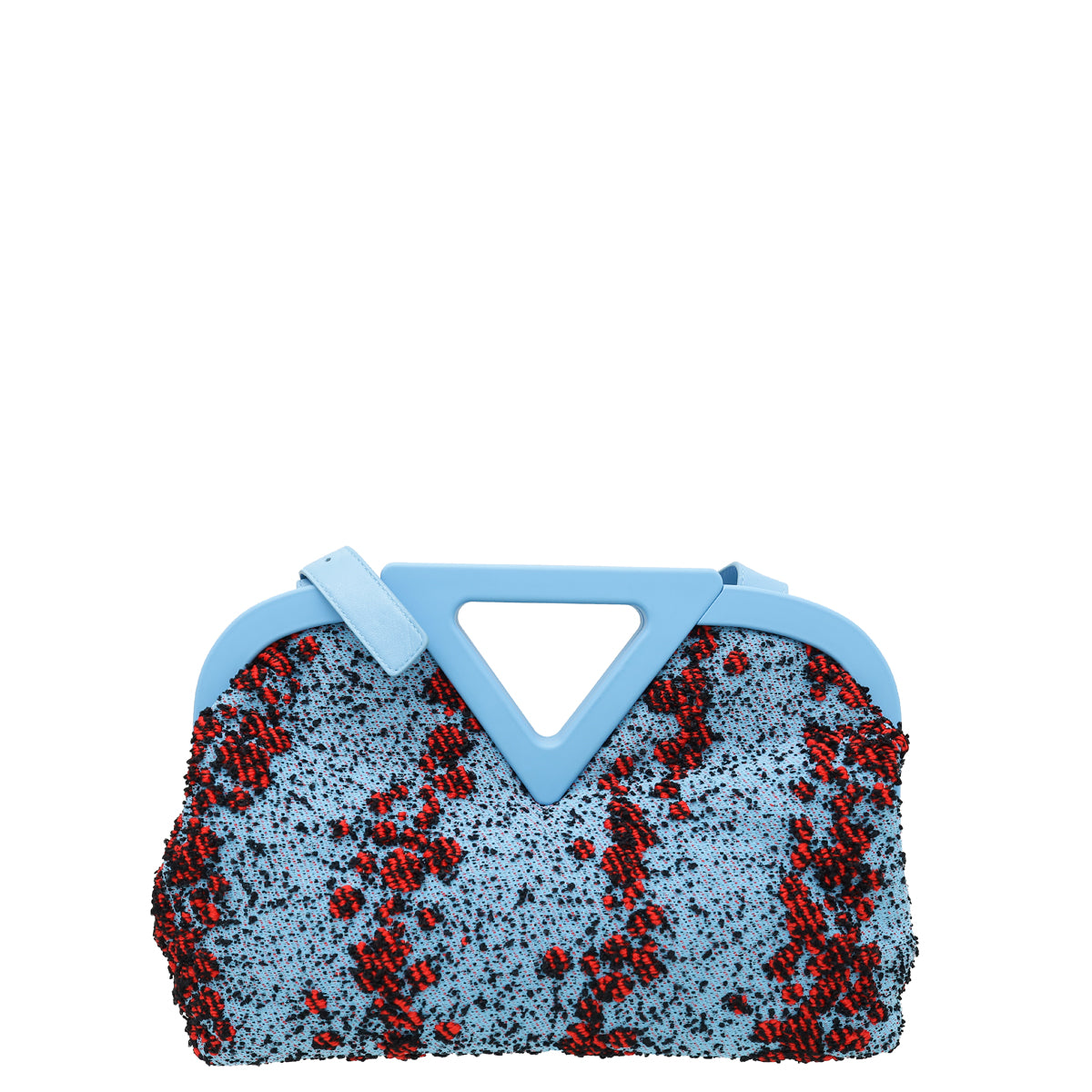 Bottega Veneta Bicolor Textured Fabric Medium The Point Triangle Bag-Bottega Veneta-THE CLOSET