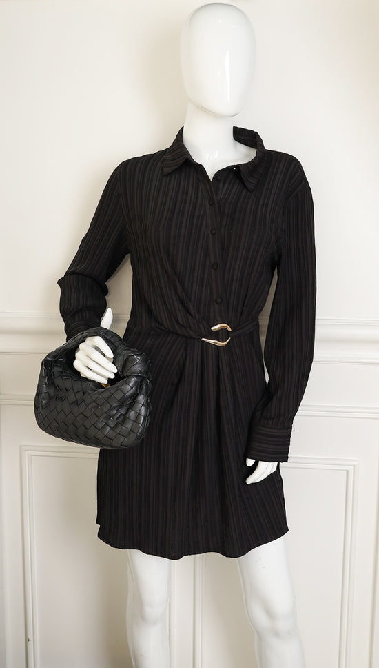 Bottega Veneta Black Intrecciato Mini Jodie Bag