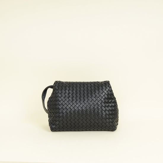 Bottega Veneta Black Intrecciato "The Fold" Crossbody Bag