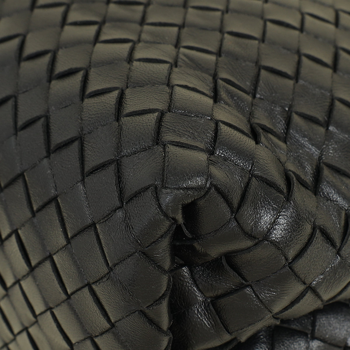 Bottega Veneta Black Intrecciato "The Fold" Crossbody Bag