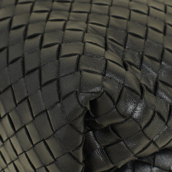 Bottega Veneta Black Intrecciato "The Fold" Crossbody Bag