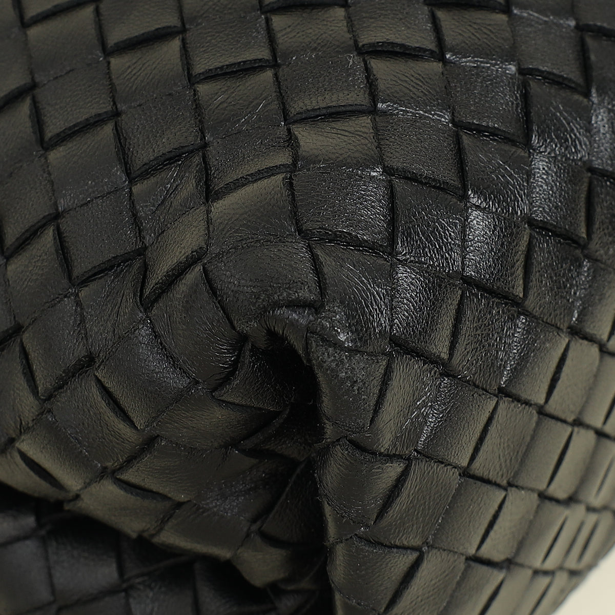 Bottega Veneta Black Intrecciato "The Fold" Crossbody Bag