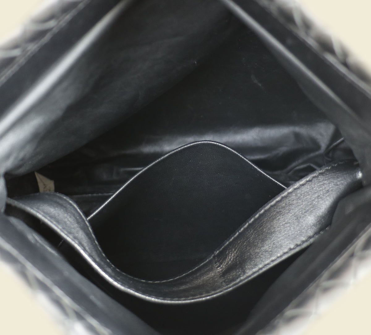 Bottega Veneta Black Intrecciato "The Fold" Crossbody Bag