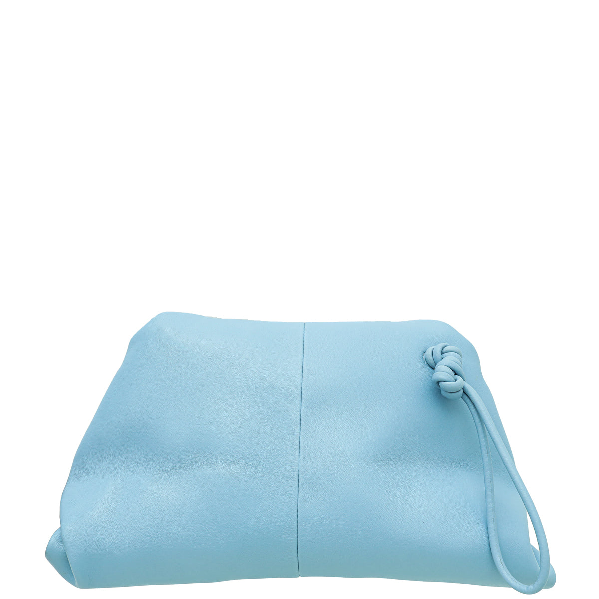 Bottega Veneta Sky Blue Angular Nappa Clutch-Bottega Veneta-THE CLOSET