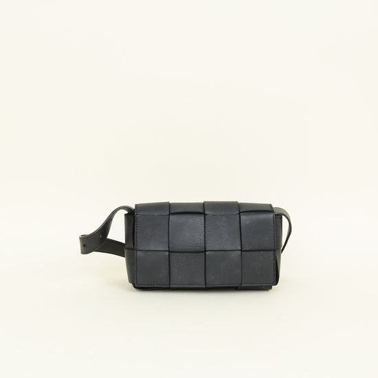 Bottega Veneta Black Cassette Convertible Belt Bag