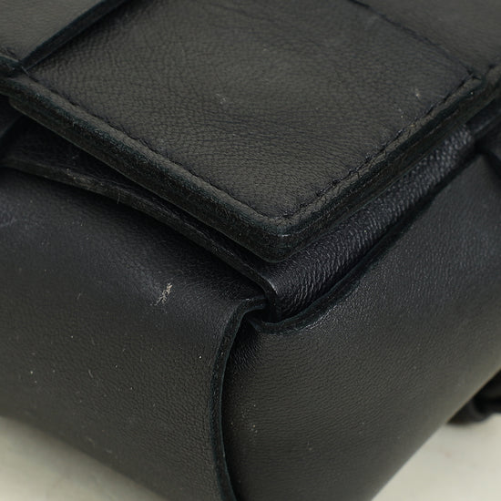 Bottega Veneta Black Cassette Convertible Belt Bag
