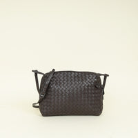 Bottega Veneta Brown Intrecciato Nodini Crossbody Bag