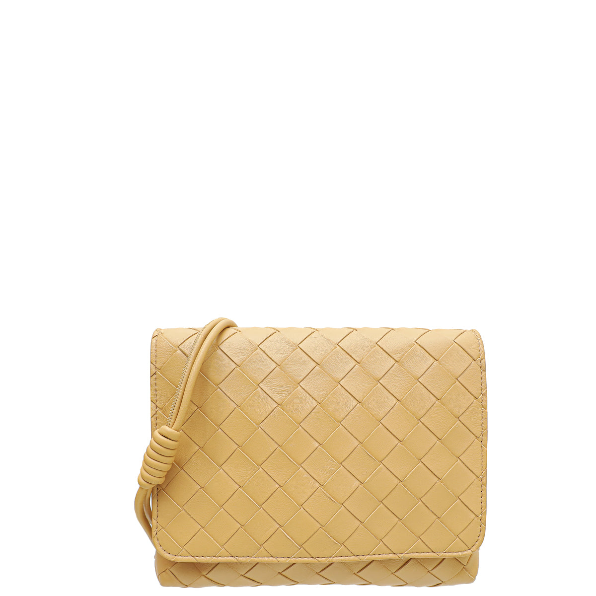 Bottega Veneta Beige Mini Intrecciato Crossbody Bag-Bottega Veneta-THE CLOSET