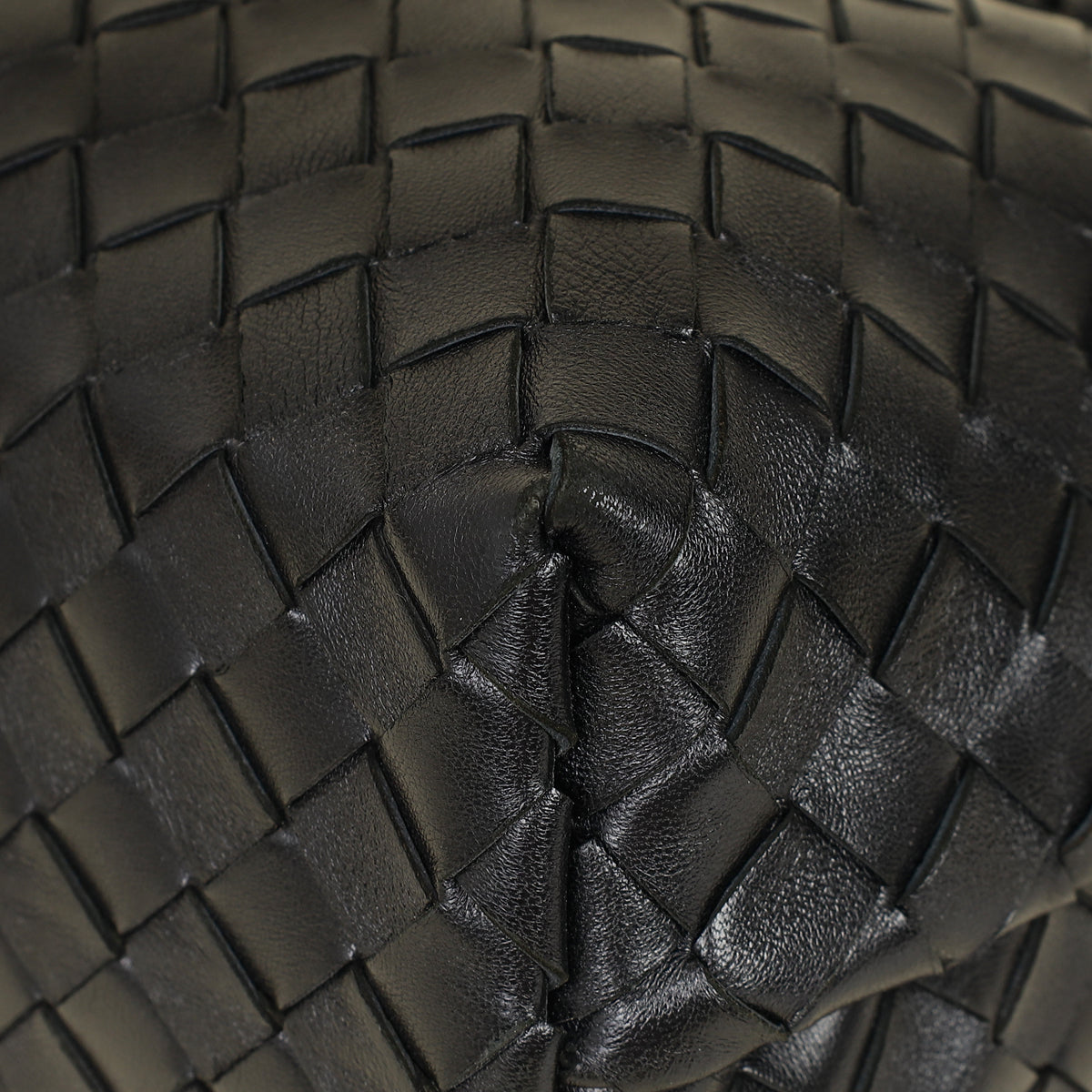Bottega Veneta Black Intrecciato Nappa Andiamo Medium Bag